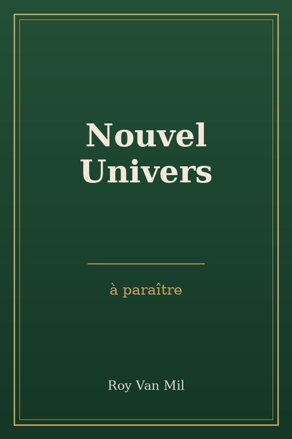 Couverture — à paraître