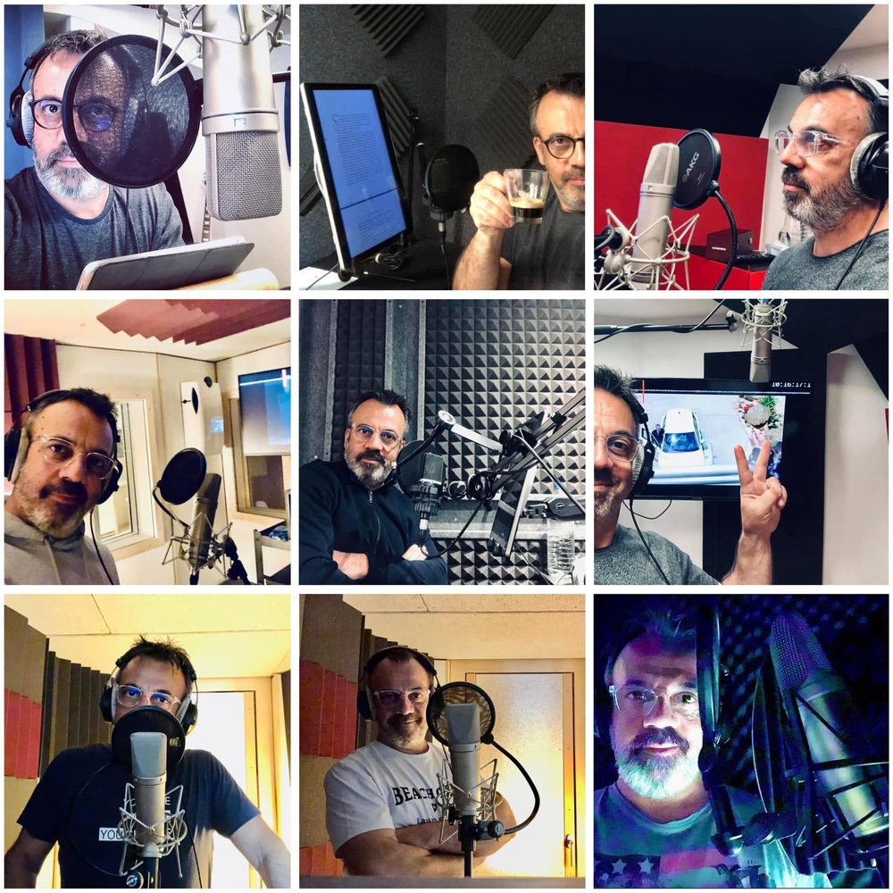Hervé Carrasco au micro dans son studio